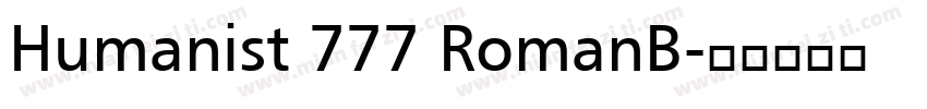 Humanist 777 RomanB字体转换